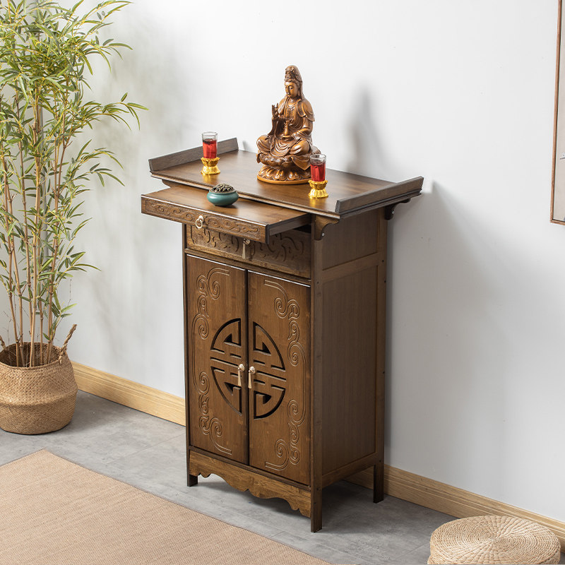 佛龛佛台家用供桌经济型神台柜带门香案神案关二爷供奉台玄关贡桌