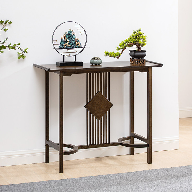 新中式门厅玄关桌实木家用供桌靠墙桌简约条案条几佛台禅意玄关柜