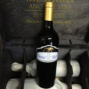 美国金熊红酒加州moss roxx红葡萄酒商务古藤仙粉黛红葡萄酒1支