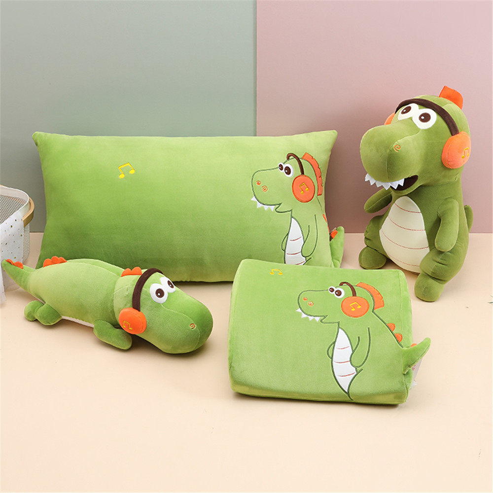 特价音乐抱枕_the green party 趴姿音乐恐龙毛绒玩具公仔抱枕睡觉床
