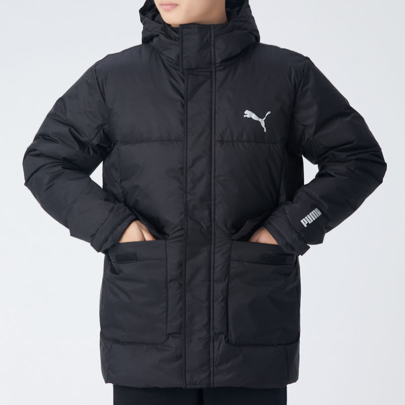 puma彪马外套男官网旗舰正品运动服休闲保暖连帽羽绒服男586604