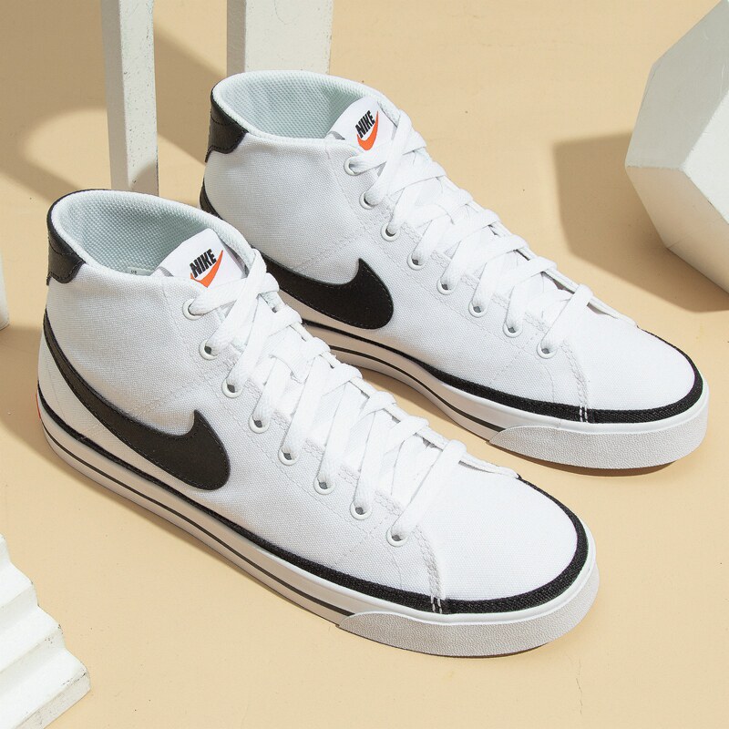 nike耐克高帮板鞋男鞋2021夏季新款帆布鞋轻便透气休闲鞋小白鞋男