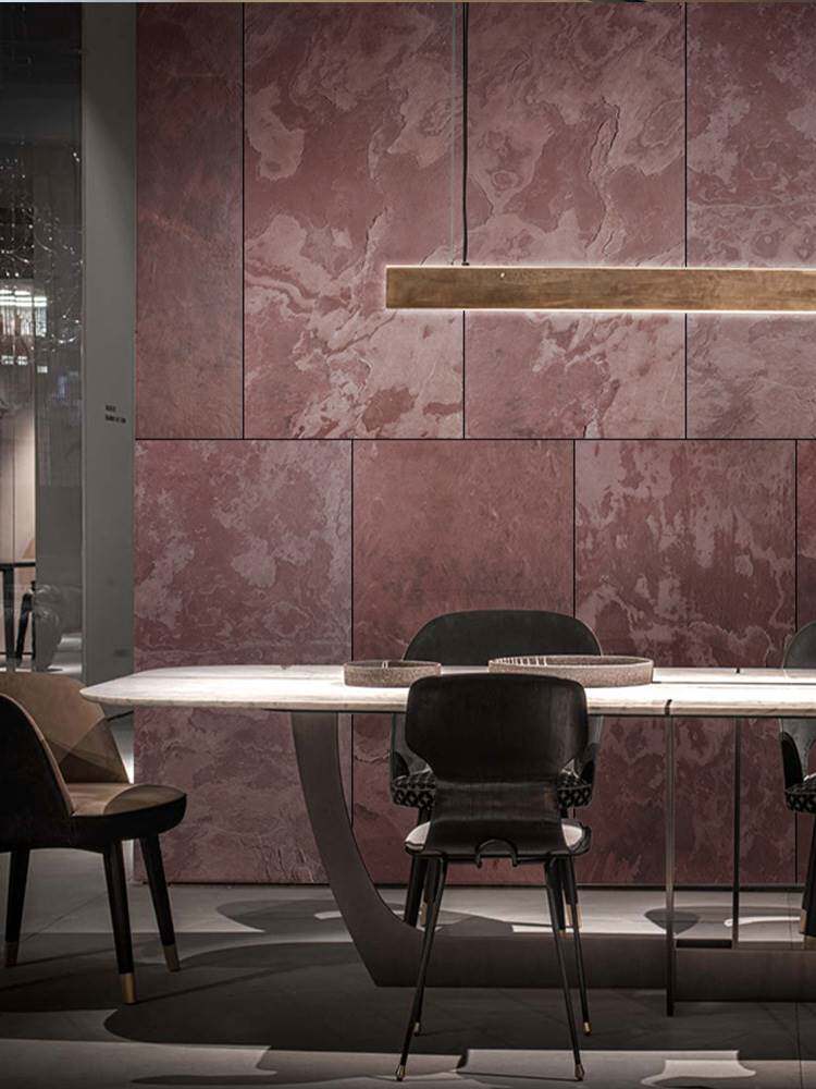 masar暗红色超薄石材页岩拓采岩餐厅柔性石皮饰面板火星610*1220.