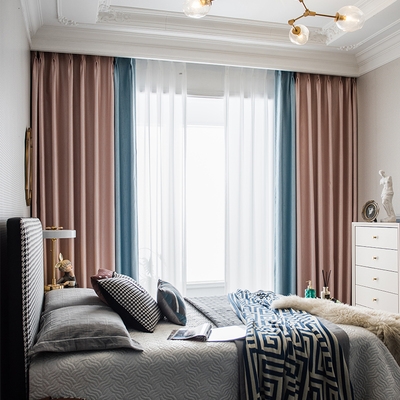主卧q窗帘轻奢简约现代北欧风格大气2020年新款遮光少女简欧布高