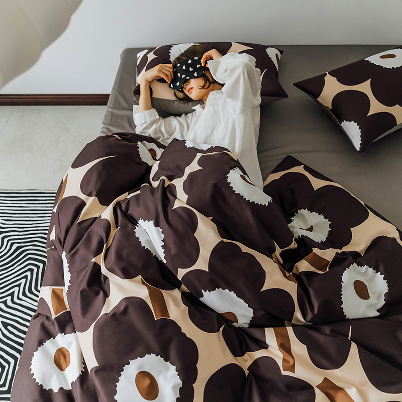 60 Cotton Four piece suit Digital printing 100% Cotton Quilt cover Northern Europe 1.8m pure cotton Art beddingin the Bedclothes , Bedding Sets/Family of four/Multiple sets of category - from Buy2taobao.com to provide professional Taobao agent buy service