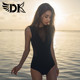 DK2025新款连体游泳衣女小胸聚拢性感黑色比基尼保守遮肚显瘦温泉