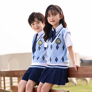 幼儿园园服夏装毕业照六一表演服小学生夏季班服校服套装老师服装