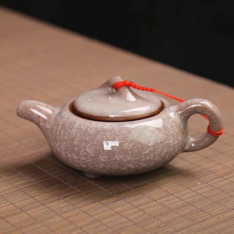 陶瓷花茶壶单个_冰裂茶壶单个 冰裂陶瓷茶具 茶壶陶瓷套装紫砂壶泡茶