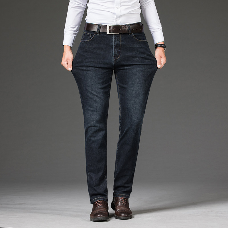 p牛仔裤男大码男裤宽松直筒商务长裤中年胖子男士裤子l2013,商品下架