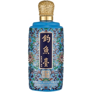 钓鱼台珐琅彩53度 珍品一号500ml单瓶 钓鱼台白酒 假一罚十送酒具