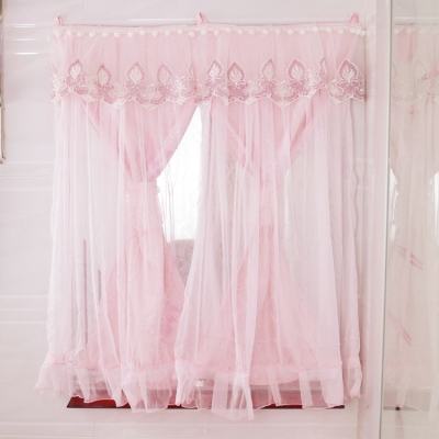 卫生间镜子遮挡帘定制门帘窗帘衣柜帘梳妆镜罩双层镜子挂帘装饰