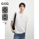 2025年夏季新品GXG男士短袖含棉小标刺绣时尚男士T恤