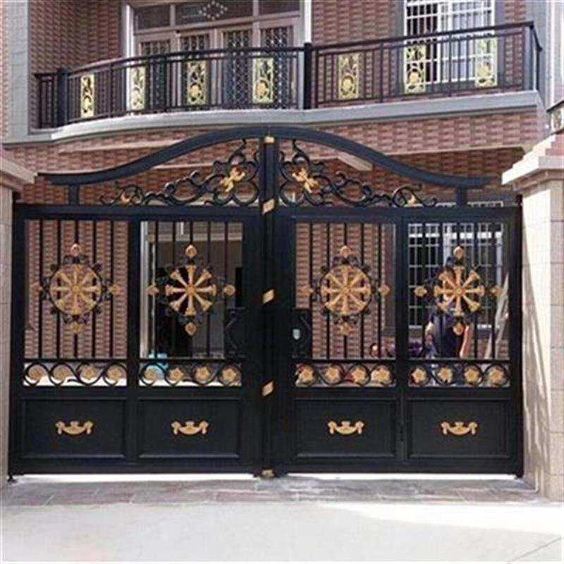 新品铝艺大b别墅大门铝m合金庭院门院子围墙大开门门平移门双门