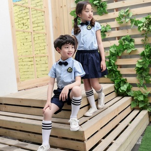 六一幼儿园园服小学生大合唱演出服班服儿童背带裤校服毕业照服装