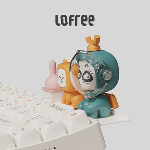 lofree洛斐小翘机械键盘龙利系列键盘键猫玩偶盲盒桌面摆件小公仔