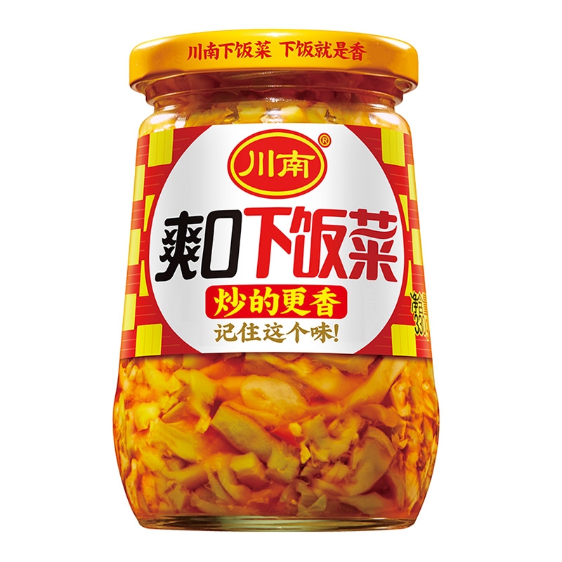 川南爽口下饭菜瓶装330g四川特产开味菜榨菜咸菜食品小菜开胃泡菜