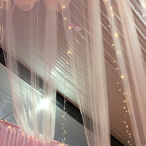 双线美国纱装饰品网纱舞台造型纱创意布置吊顶软纱拉纱婚庆道具