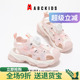abckids女童凉鞋2025夏季新款踩水溯溪鞋防滑镂空户外运动鞋星星