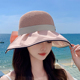 女款防晒帽防紫外线遮脸太阳帽子大帽檐蝴蝶结骑电动车沙滩遮阳帽