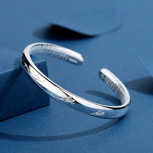 9999纯银手镯女银镯子时尚图片