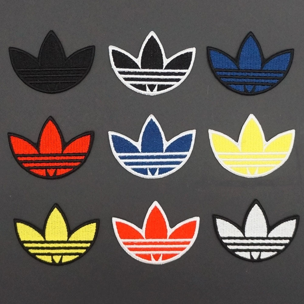 运动品牌 logo刺绣章仔破洞缝补布贴补丁贴修补衣服裤子标志贴章