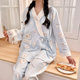新中式带胸垫月子服纯棉春夏薄款产前产后孕妇哺乳睡衣3月份5套装