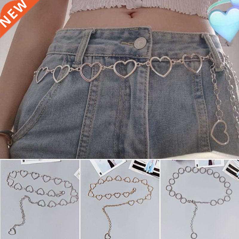 105cm Waistband Pants Classic Waist Chain Love Heart Hollow