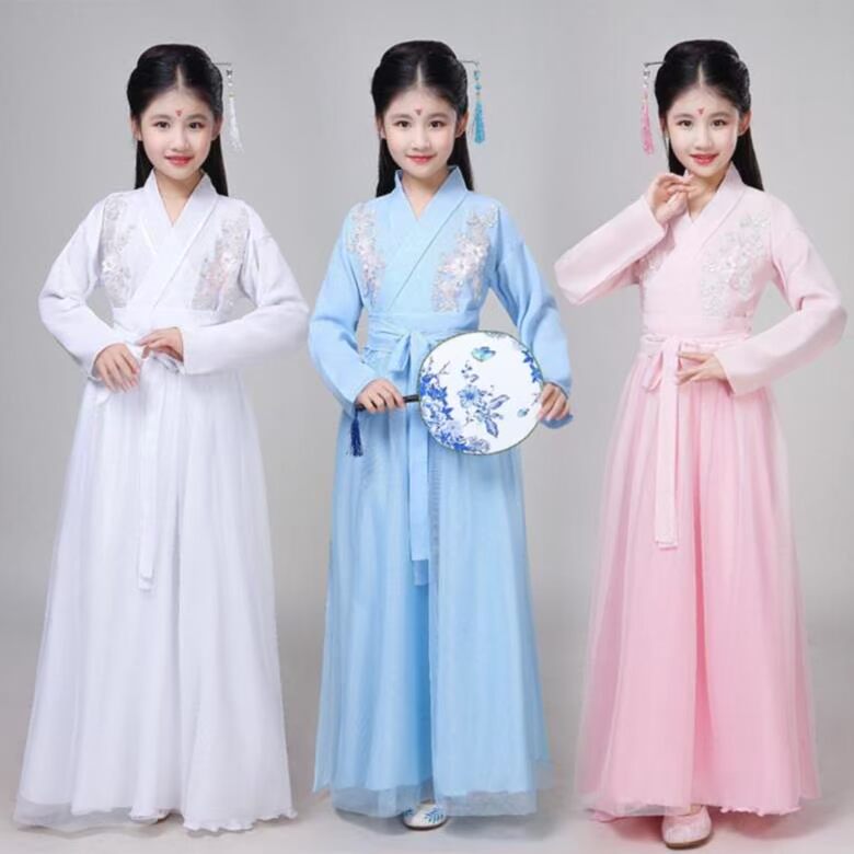 礼服小孩儿穿的古装裙春夏女童儿童节裙装改良版女孩子白色淡雅儒|ruв категории Женская одежда, костюм/национальная одежда/театр костюм, национальная одежда/этап погрузки - от Buy2taobao.com для оказания профессиональной услуги покупки агента Taobao