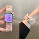 适用苹果手表iwatch10表带可爱小怪兽尼龙编织磁吸扣applewatch98