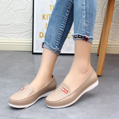 水胶鞋时尚女版工作平底厨房浅春秋女韩低帮学生雨k鞋鞋雨靴口