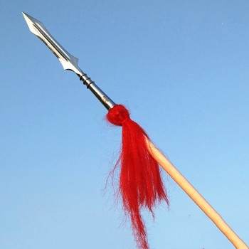 太枪白蜡杆红缨枪红樱表演安全矛枪不锈钢红樱枪体育演出未开刃