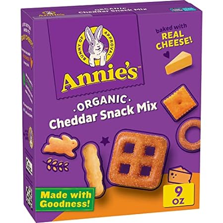 Annie's Organic Cheddar Snack Mix With Assorted Crackers