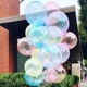 20Pcs/lot 10inch Crystal Bubble Balloons Colorful Transparen