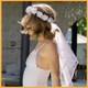 Bridal wreath headdress white wreath decoration headdress