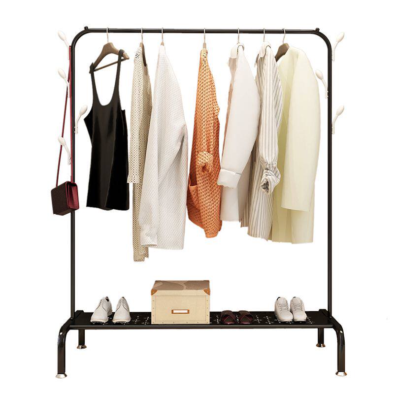 单杆式凉衣架落地简易晾衣杆家用卧室内晒衣架折叠阳台挂衣服架子