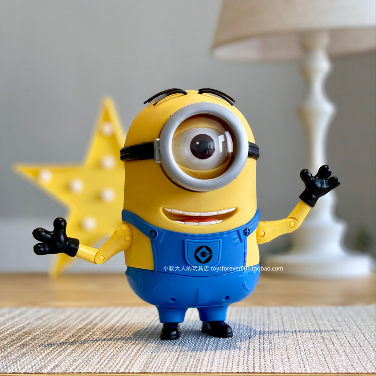 环球影城神偷奶爸卑鄙的我独眼小黄人stuart说话大笑玩具