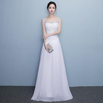 工厂销新款晚礼服裙女2018白色优雅韩版显瘦宴会高贵主持礼服包邮|msdalam kategori Butik wanita / wanita, perkahwinan/Cheongsam/pakaian, pakaian/malam - dari Buy2taobao.com untuk memberikan perkhidmatan ejen Taobao profesional membeli