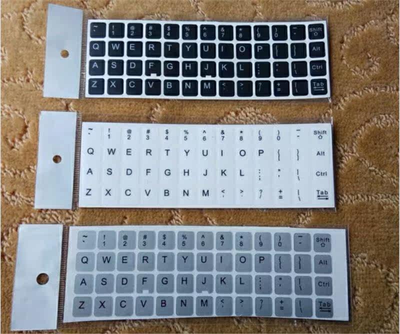 台式/笔记本电脑专用英文字母纠正贴纸外文键盘用定制磨砂面耐磨