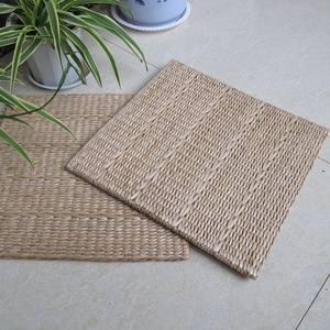 手工日式藤编凉席地垫地毯方形蒲草编织垫子卧室草客厅茶几垫摄影日式