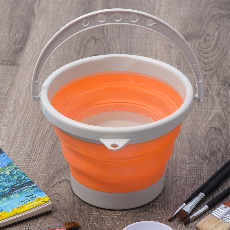 折叠美术涮笔硅胶洗笔筒桶大号水粉颜料水彩画画专用户外写生水桶绘画