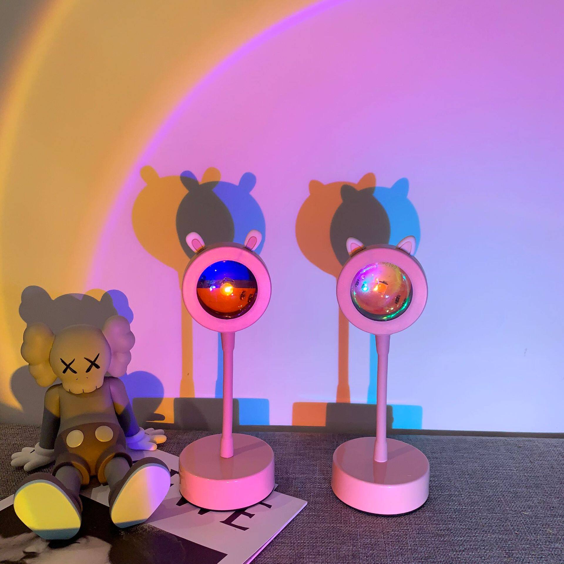 日落灯mini氛围灯小网红夕阳灯日不落原版拍照迷你平价投影落地灯