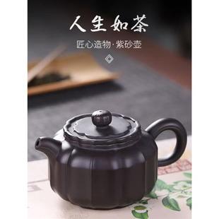 妙乐熊紫砂壶手工小茶壶紫砂茶具套装单人壶家用泡茶壶朱泥西施壶