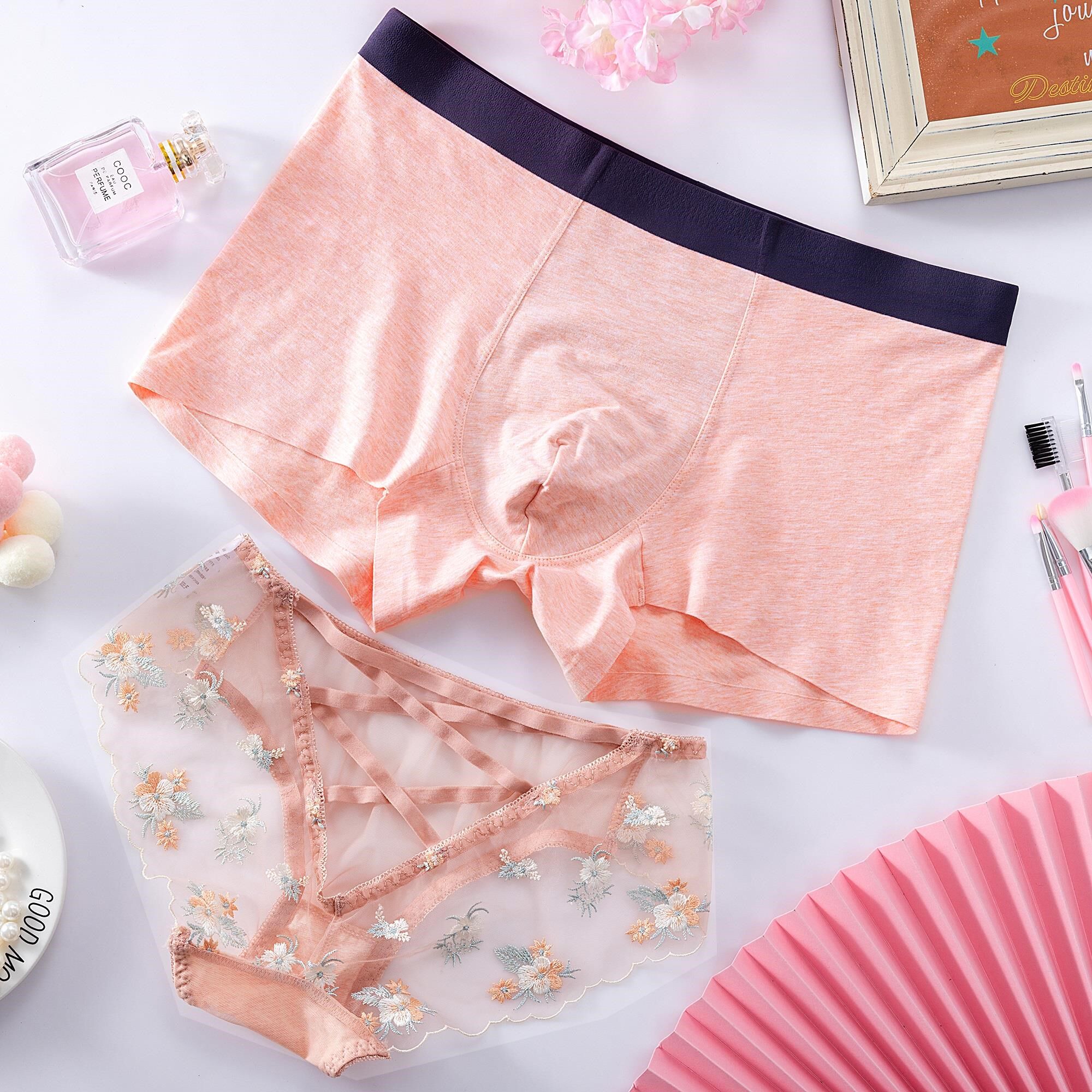 情侣内裤性惑女纯棉夏季新款冰丝激情蕾丝情侣款内衣激情套装一对