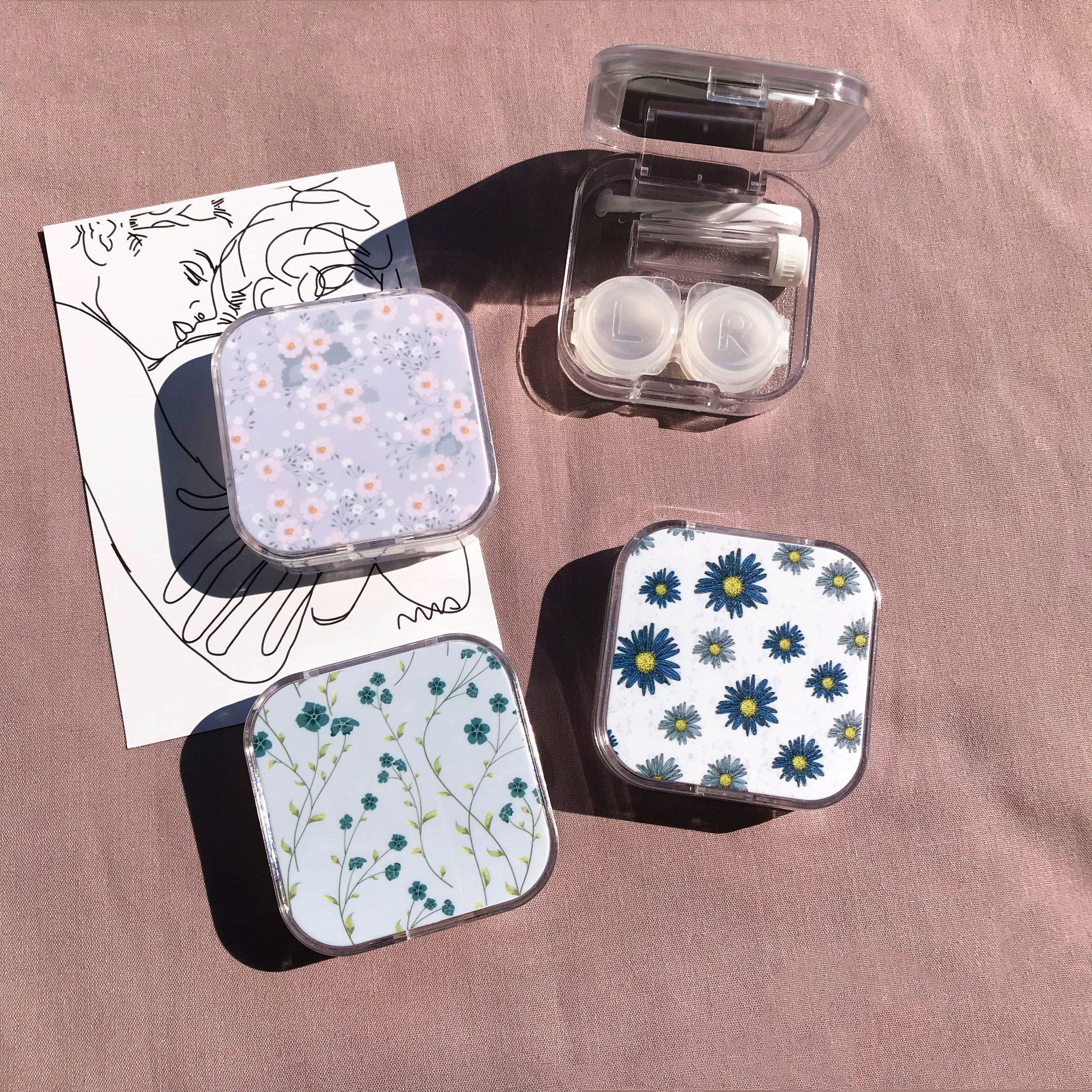 特价美瞳盒可爱 小清新