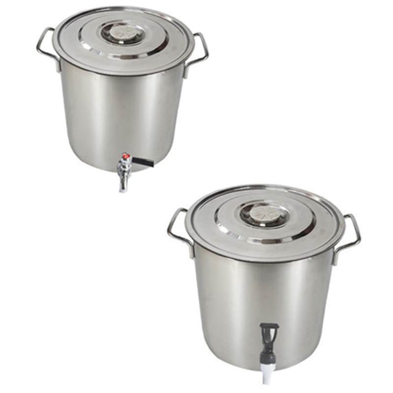 Stainless steel barrel With leading With cover Drum thickening 50 commercial 304 bucket circular hot-water bucket water tap 40cmin the Kitchen/Cooking utensils , Cooking utensils , Cookware/Pot/Kettle , Stockpot category - from Buy2taobao.com to provide professional Taobao agent buy service