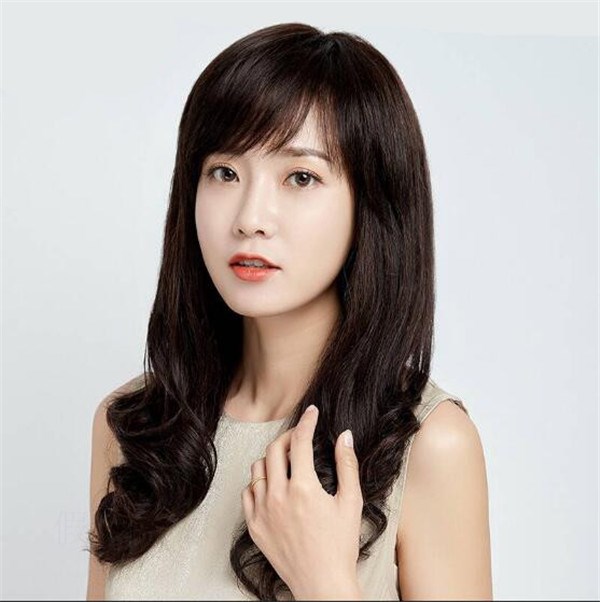 正品假发真发女妈妈款中长卷发中老年假发头套中长发长发自然全头