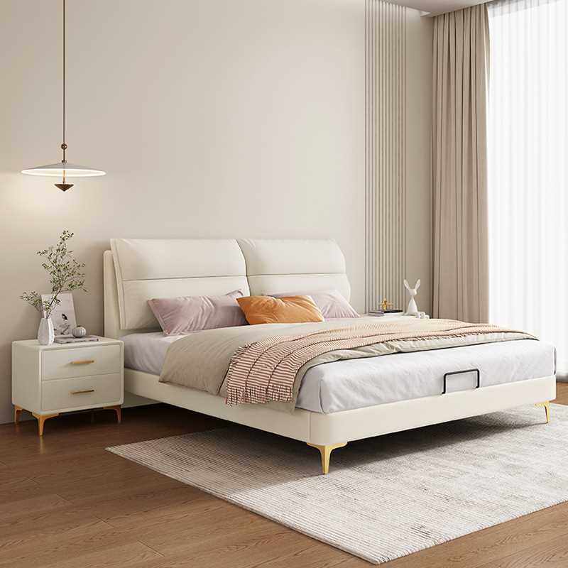 莱品工厂意式极简布艺床软包床主卧大床1.8米双人床1.5米气压床