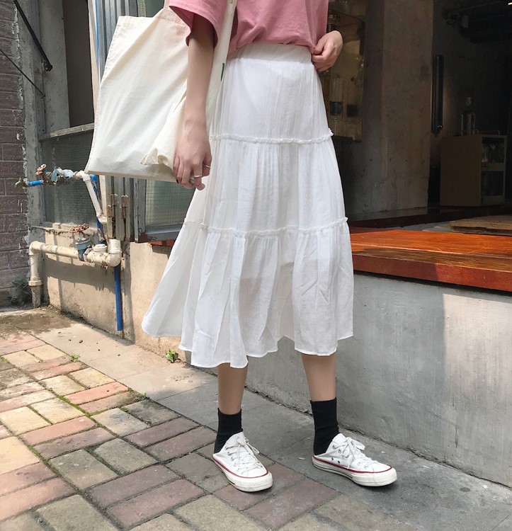 2019 spring clothes Korean Edition temperament chic Mid length version Show thin Elastic waist Cake skirt skirtin the Play mode/Anime/Periphery/cos/Board games , Cosplay Apparel/Props/Service , Cosplay Women category - from Buy2taobao.com to provide professional Taobao agent buy service
