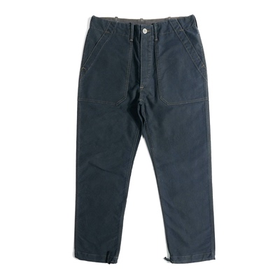 RRL 男装 直筒厚款 休闲裤 复古 重磅蓝染indigo 竖坑 大山自留
