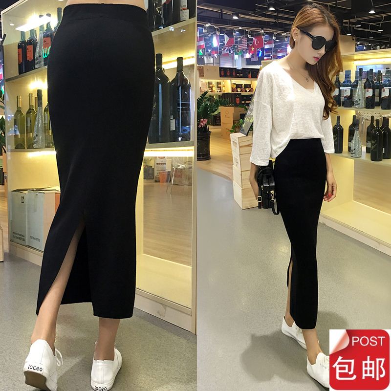 秋冬季开叉中长款包臀裙修身显瘦长裙高腰半身裙一步裙女裙子在类目 女装/女士精品, 半身裙中 - 来自Buy2taobao.com提供专业的淘宝代购服务
